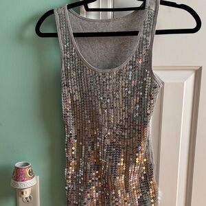 Sequin Embellished Tank Top